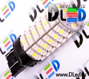   Светодиодная автолампа W21W - T20 - 7443 - W3х16q - 120 LED SMD3528 Желтый-Белый