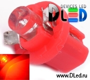   Светодиодная автолампа T5 - B8.5D - 1 Dip LED (Красная)