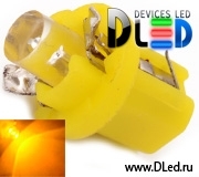   Светодиодная автолампа T5 - B8.5D - 1 Dip LED (Желтая)