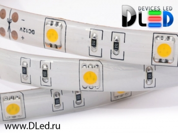   Влагозащищённая лента DLed IP65 SMD 5050 30 теплый белый