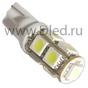   Светодиодная автолампа T10 - W5W - 9 SMD 5050