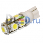   Светодиодная автолампа T10 - W5W - 9 SMD 5050