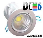   Встраиваемый светодиодный DLED светильник 1x10W