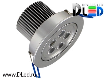   Встраиваемый светодиодный DLED светильник 5x1W