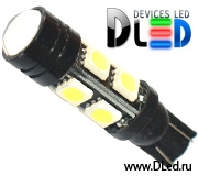   Светодиодная автолампа T10 - W5W - 1w + 8 SMD 5050