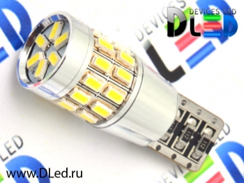   Светодиодная автолампа DLed T10 - W5W - 30 SMD 3014 (с обманкой)