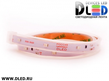   Лента светодиодная в трубке влагозащищенная IP67 SMD3528 30LED желтый