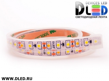   Лента светодиодная в трубке влагозащищенная IP67 SMD3528 120LED 2 белый + 1 теплый белый