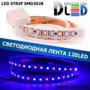   Лента светодиодная в трубке влагозащищенная IP67 SMD3528 120LED 1 красный + 2 синий