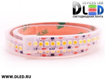   Лента светодиодная в трубке влагозащищенная IP67 SMD3528 240LED 1 белый + 1 теплый белый