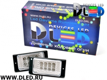   Штатные дневные ходовые огни ВАЗ 2110-2115 в ПТФ DLed DRL-147 DIP 2x2w