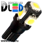   Светодиодная автолампа T10 - W5W - 5 SMD 5050 Black